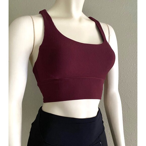 size 2 Lululemon Energy Bra Long Line Ribbed W2BLES new, no tags $58 - Picture 5 of 7